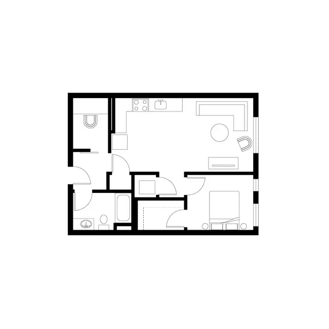 1 Bed+Den - D1 305 floor plan